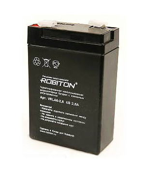 Аккумулятор ROBITON VRLA6-2.8 6V 2.8Ah