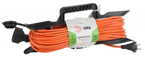 Удлинитель силовой ЭРА UFx-1-2x1.0-30m-IP44 на рамке без заземляющих контактов  1 гнездо 30м ПВС 2х1