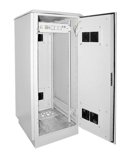 Шкаф уличный 19" 33U 720x860, IP55 двустенный, металл передняя и задняя двери, серый ITK