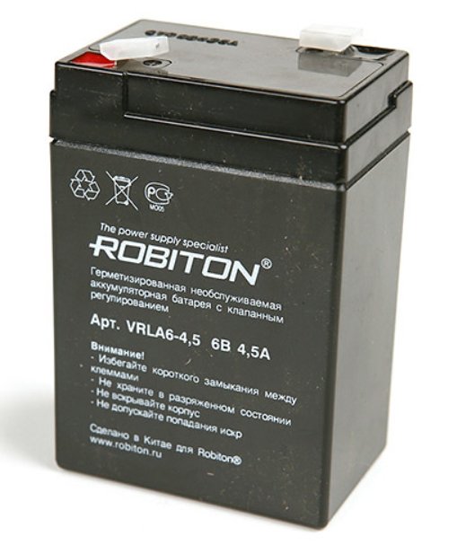 Аккумулятор ROBITON VRLA 6-4.5 6V 4.5Ah