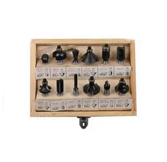 Фрезы по дереву кромочные, 8мм набор 12шт  FIT 36578