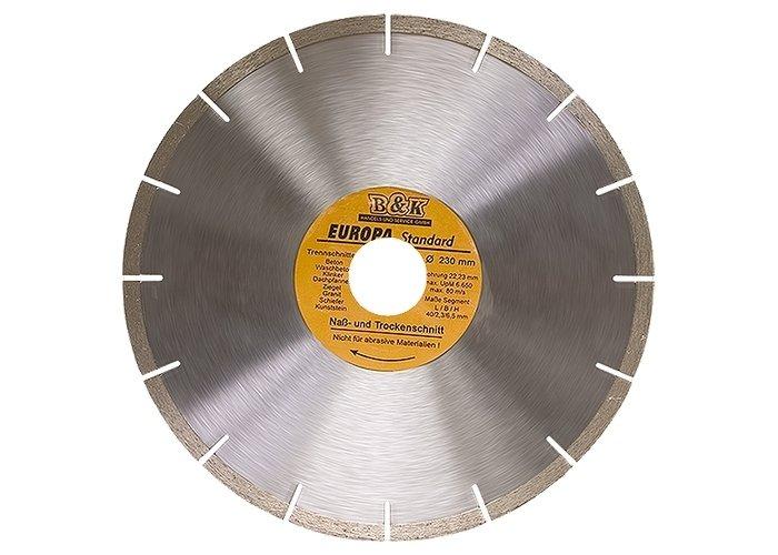 Диск алмазный SPARTA EUROPA Standard 180 х 22,2 мм, сегментный, сухая резка,  73167