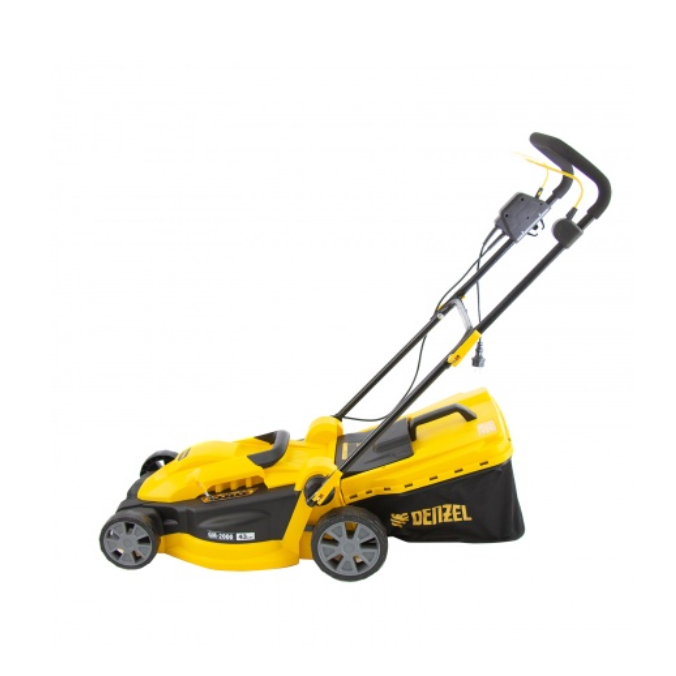Газонокосилка электрическая GM-2000, 2000 Вт, ширина 43 см, 6 уровней, травосборник,  45 л.// Denzel