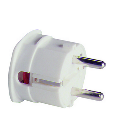 ABL Вилка термопласт 16A, 2P+E, 250V, (белый), ABL 1107110