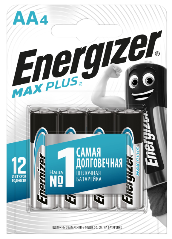 Элемент питания ENERGIZER E91/LR6  Max Plus BP4  (кратно 4)