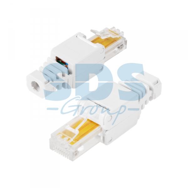 Джек штекер RJ45 8Р8С быстрозажимной ручной REXANT 05-1051