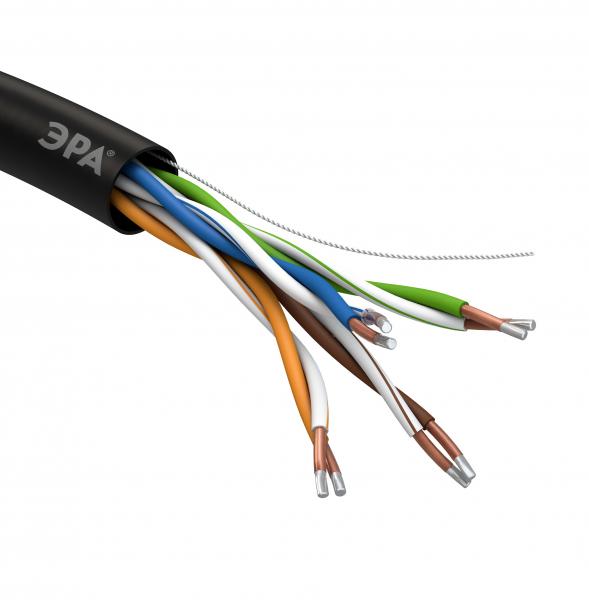 U/UTP 4x2x24AWG Cat5e CCA PE OUTDOOR 305м SIMPLE Кабель витая пара ЭРА