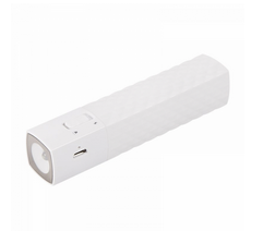 Портативное зарядное устройство Power Bank 2000  mAh c фонариком USB PROconnect (ЦВЕТ БЕЛЫЙ) 30-0210-4