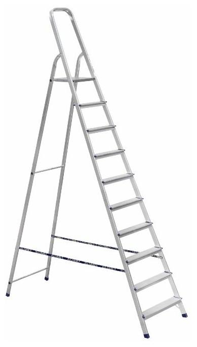 Стремянка 10 ступеней, алюминиевая  208см Алюмет АМ710