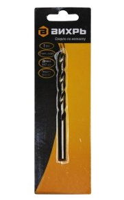 Сверло по металлу  8 мм, P6M5 (1 шт. в блистере) // Вихрь