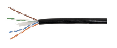 ITK Кабель связи витая пара U/UTP, кат.6 4х2х23AWG solid, LDPE, 305м, черный