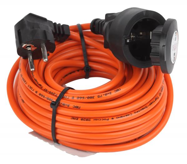 Удлинитель силовой ЭРА UPx-1e-3x0.75-10m-IP44 в бухте c/з 1 гн 10м ПВС 3х0.75