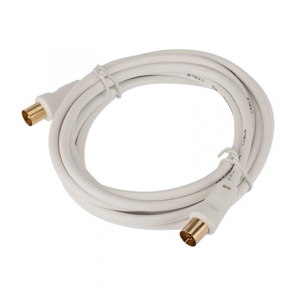 Удлинитель антенный длина-3 м штекер-гнездо белый TV PLUG - TV JACK REXANT 18-0004
