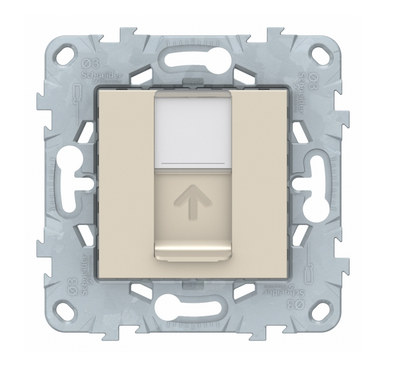 Schneider Electric Unica NEW Бежевый Розетка компьютерная, RJ45, 1-местная категория 5е UTP, NU541144