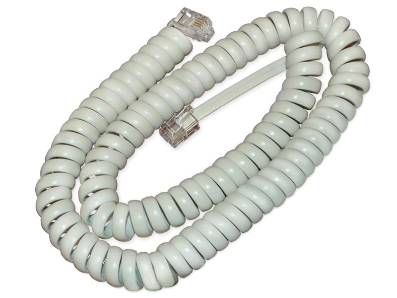 Телефонный шнур витой, трубочный 4p-4c (4м)  18-2041 REXANT 18-2041