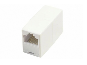 Проходной адаптер ITK кат.5E UTP, RJ45-RJ45 (8P8C), тип Keystone Jack, белый