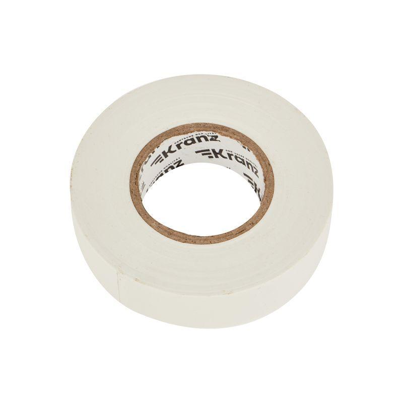 Изолента ПВХ профессиональная 0.18х19мм 20м бел. (уп.10шт) Kranz KR-09-2801