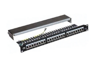 Патч-панель категория 6 UTP, 24 порта (IDC Dual) 1U   ITK