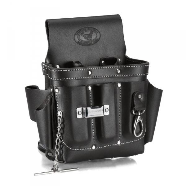 Сумка поясная кожаная без ремня, с 9 отделениями, премиум-серия «DEAD BULL» СК-9 (КВТ) 78430