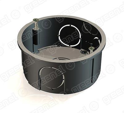 Подрозетник в бетон 65х25 черный Greenel GE40003