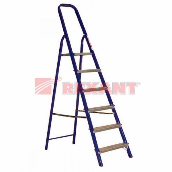 Стремянка металлическая комбинированная шесть ступеней 12-5047