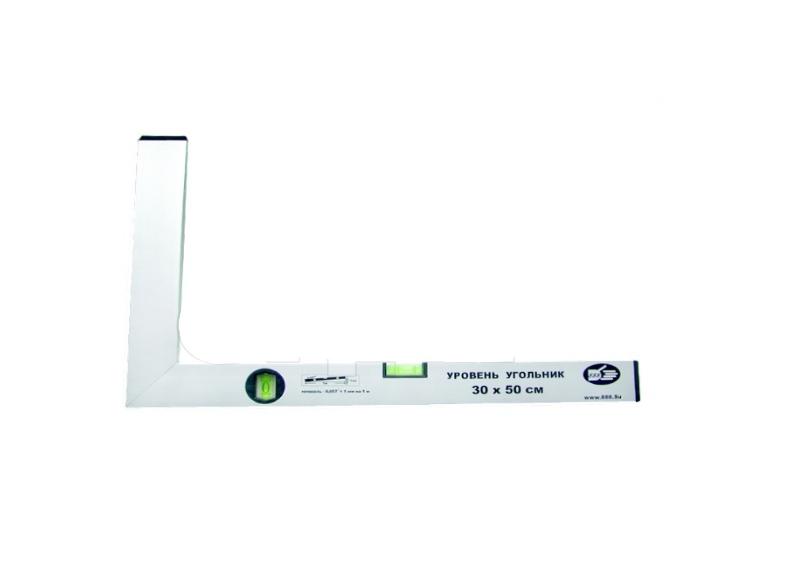Уровень-угольник алюминиевый 50х30см, 3 глазка 888