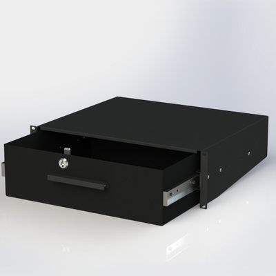 Ящик выдвижной с ключом RAL9005