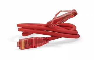 Патч-корд U/UTP, Cat.5e, LSZH, 2 м, красный Hyperline PC-LPM-UTP-RJ45-RJ45-C5e-2M-LSZH-RD