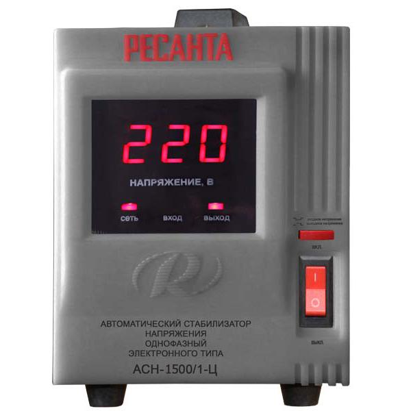 Стабилизатор Ресанта однофазный цифровой, напольный АСН-1500/1-Ц