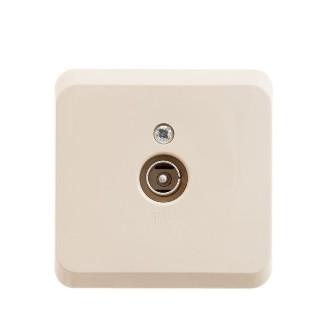 Schneider Electric  ЭТЮД  Крем  Розетка TV 0.7B коннектор открытая установка TVA-002K