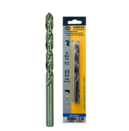 Сверло по металлу 11 мм/142мм HSS легир 9% вольфрам полиров. блистер/1шт 888 6611101