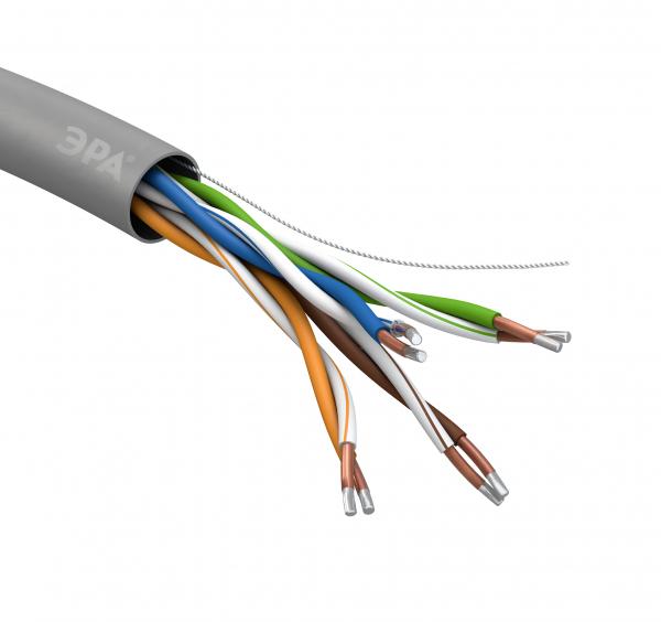 U/UTP 4x2x24 AWG Cat5e CCA PVC 25 м SIMPLE Кабель витая пара ЭРА