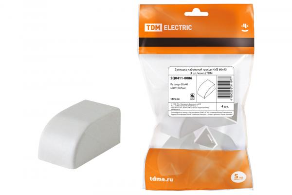 TDM  КМЗ  Белый  Заглушка  60х40 (4 шт./комплект) SQ0411-0086