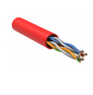 U/UTP кат. 5E 4х2х24AWG solid LSZH 305м красный ITK Кабель витая пара