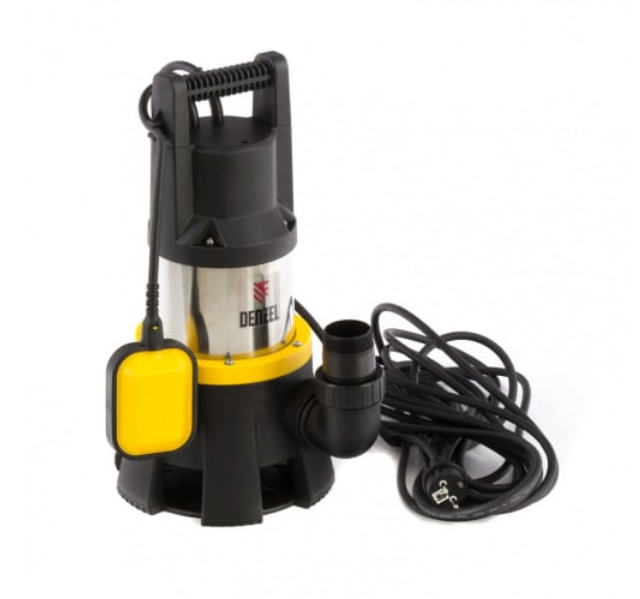 Дренажный насос DP1400X, 1400 Вт, подъем 11 м, 25000 л/ч// Denzel
