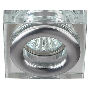 Светильник точечный ЭРА WR4 CH/SL свет-к влагозащищенный MR16,12V/220V, 50W  хром/серебро