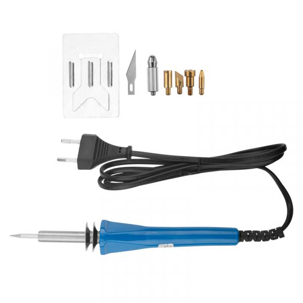 Набор паяльник-выжигатель (6 насадок)  220V/30 Вт  (ZD-707A)  REXANT 12-0183