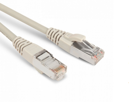 Патч-корд F/UTP, экранированный, Cat.5e, LSZH, 2 м, серый Hyperline PC-LPM-STP-RJ45-RJ45-C5e-2M-LSZH-GY