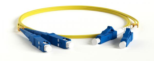 Патч-корд волоконно-оптический Hyperline SM 9/125, LC/UPC-SC/UPC, duplex, LSZH, 1 м