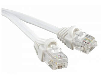 Патч-корд телефонный, molded (литой), 1.5 м, белый Hyperline PCM-RJ12-RJ12-1.5M-WH