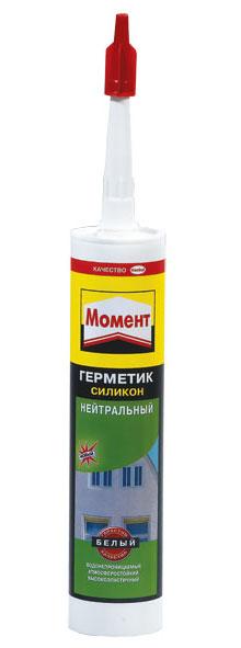 Герметик силиконовый нейтральный "Момент" (белый), 280 мл