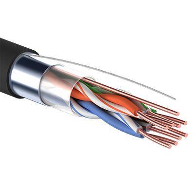Кабель витая пара F/UTP 4х2х24AWG кат.5е медь наружн. прокл. черн. 305м (м) PROCONNECT 01-0154