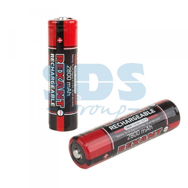 Аккумулятор Rexant 18650  с защитой Li-ion 2800  mAH 3.7 В 1 шт Блистер 30-2030-05