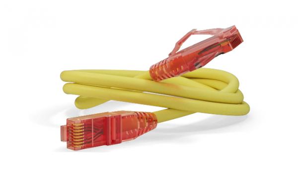 Патч-корд U/UTP, Cat.5е, LSZH, 3 м, желтый Hyperline PC-LPM-UTP-RJ45-RJ45-C5e-3M-LSZH-YL