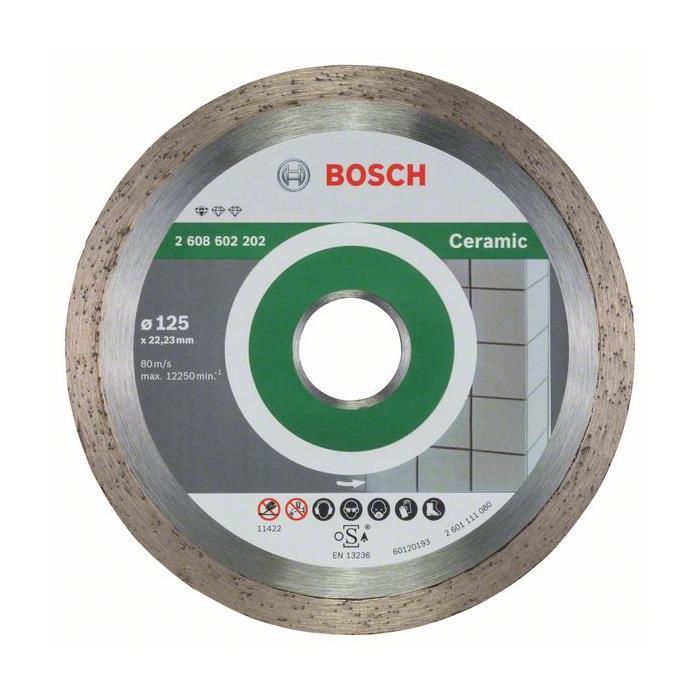 Диск алмазный Bosch  125*22*1.6 плитка сплошной (Ceramic)  2608602202