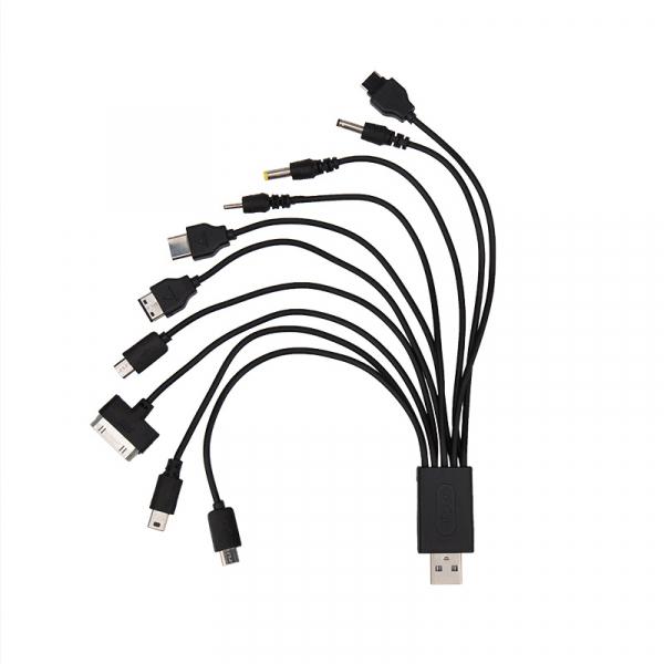USB устройство с 10 разъемами для: NOKIA, Samsung, Sony Ericsson, LG, HTC, iPod, iPhone.   REXANT 18-1196 18-1196