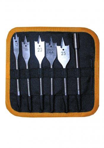 Набор сверл по дереву Энкор перовых 5шт+удлинитель 12-25мм в сумке  19122