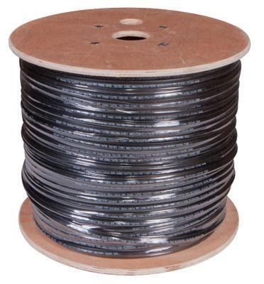Кабель витая пара F/UTP 4х2х24AWG кат.5e solid CU PE OUTDOOR трос черн. 305м (м) Rexant 01-0144