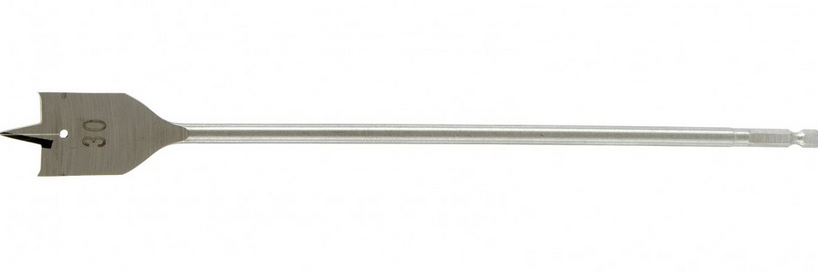 Сверло по дереву перовое удлиненное, 30 х 300 мм,  6-гранный хвостовик// MATRIX